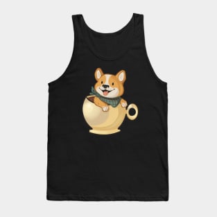 Corgi Puppuccino Tank Top